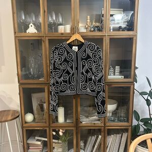 Vintage 100% Silk Beaded Blazer